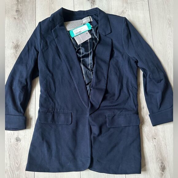 Daniel Rainn‎ Open Front Jacket Longline Blazer INDIGO Size Small Stitch Fix NWT - Picture 4 of 5